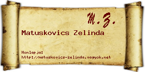 Matuskovics Zelinda névjegykártya